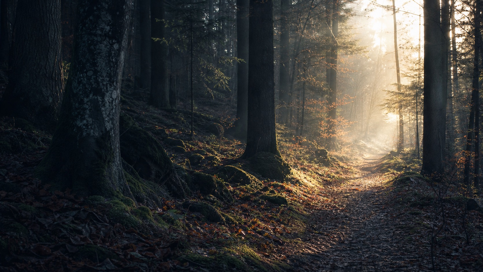 Waldpfad als Bild für Umsetzung und tragfähige Veränderung