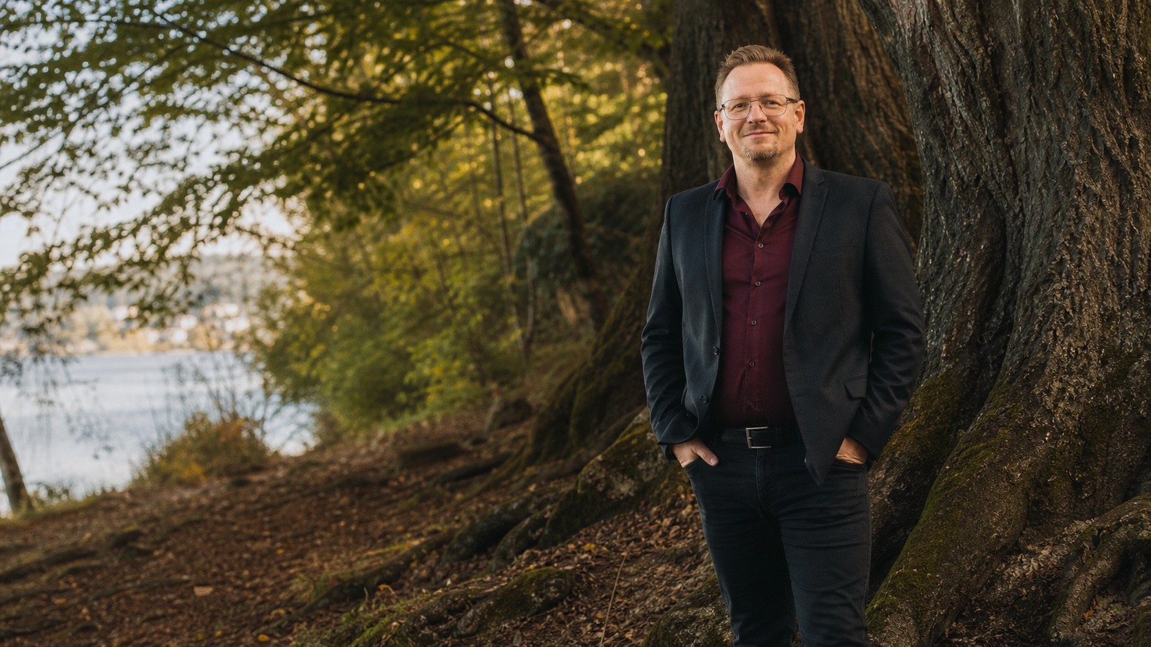 Daniel Niedzwetzki in der Natur am Bodensee